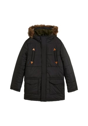 MIT - DETAILS UND KAPUZE - Manteau d'hiver - schwarz