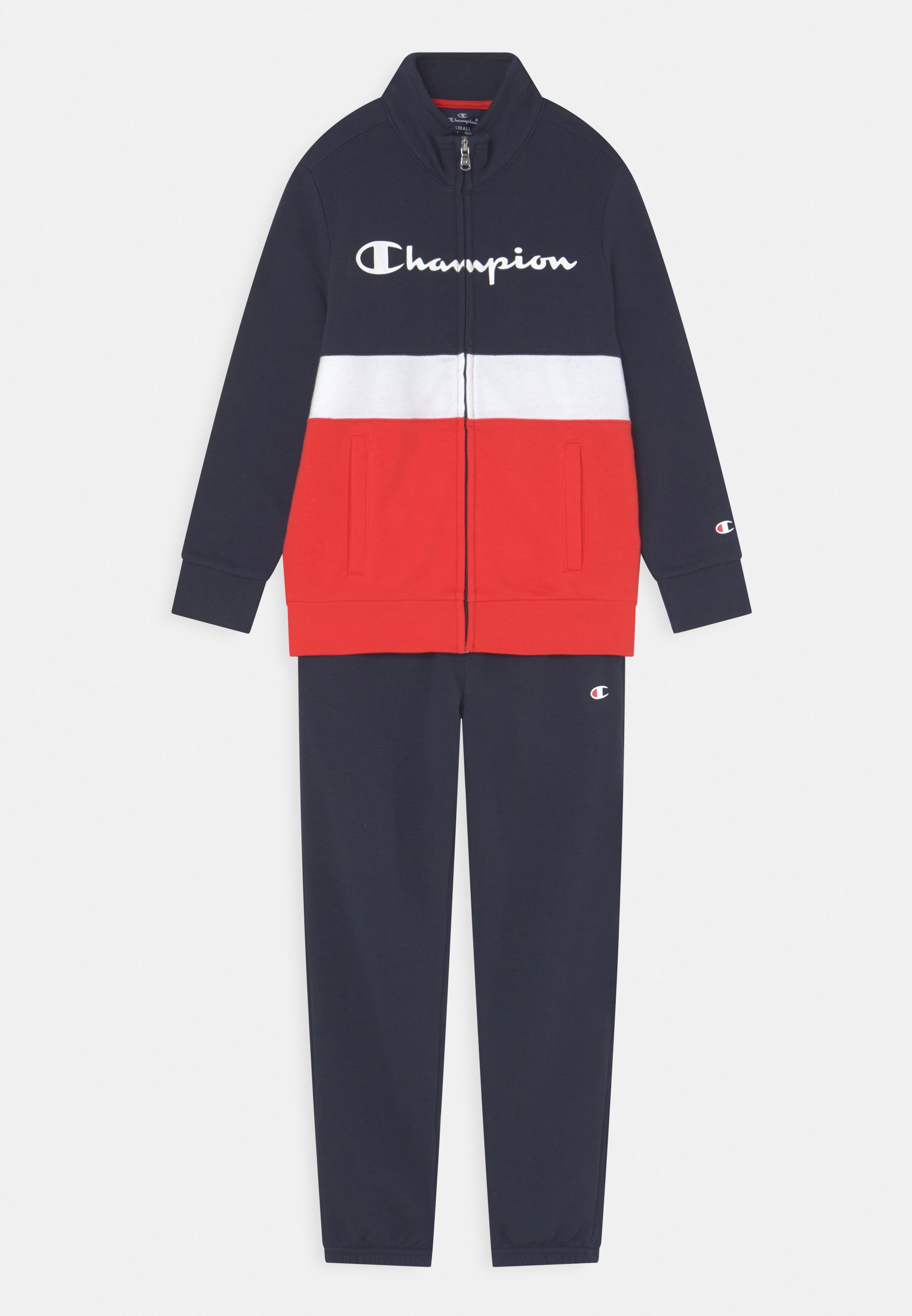 Champion SWEATSUITS FULL ZIP UNISEX - Tracksuit - dark blue/red/dark blue -  Zalando.ie