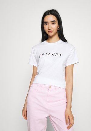 CLASSIC FRIENDS LOGO - Triko s potiskem - white