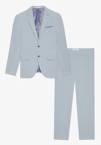 Pier One MELANGE BASIC SUIT Anzug light blue melange/hellblau