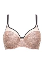 Reggiseno Sans Complexe Complice – Coppe In Microfibra Stampate E Tulle, Spalline Regolabili, Comfort E Mantenimento