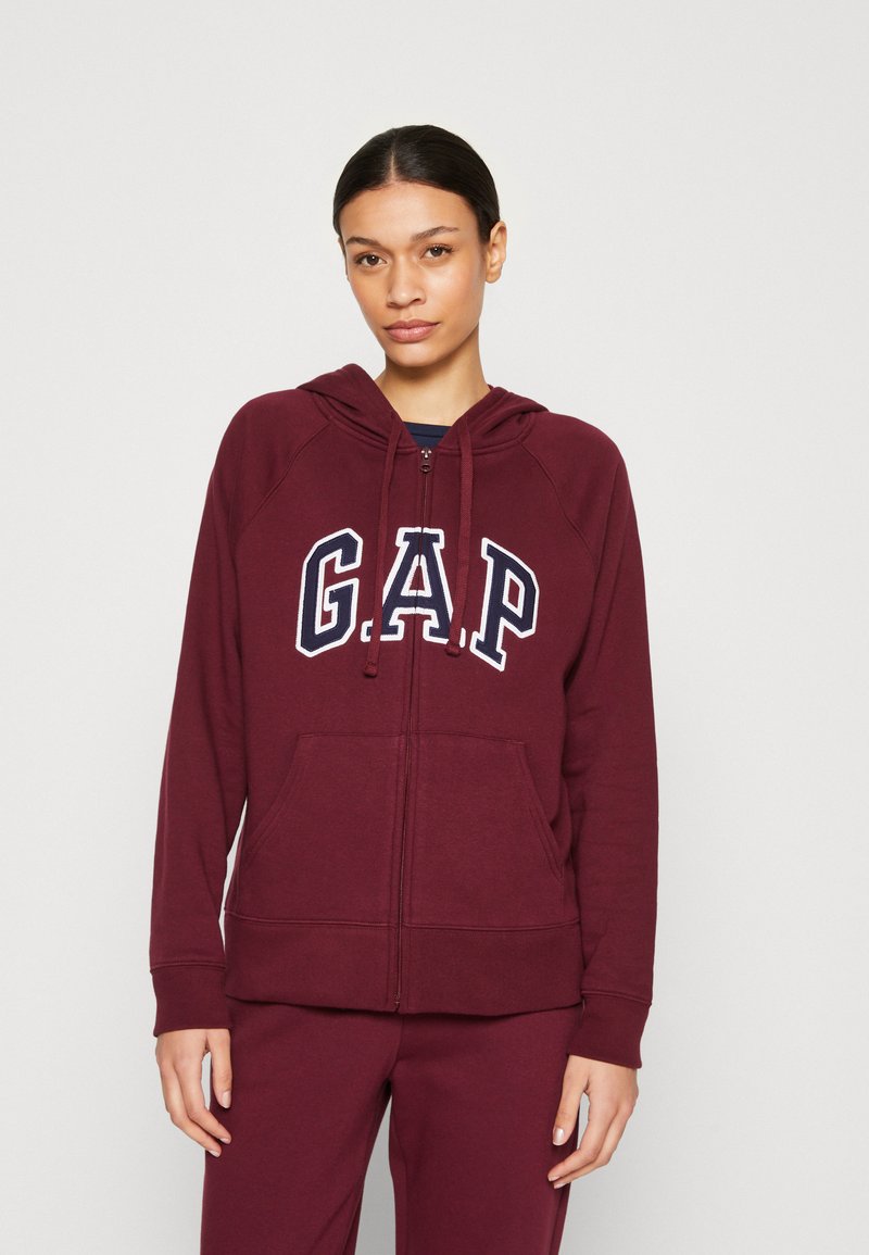 GAP HERITAGE Sweat à capuche ruby wine/noir ZALANDO.FR