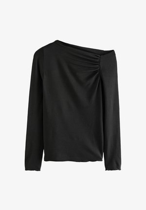 ASYMMETRIC GATHERED - Bluză cu mânecă lungă - black