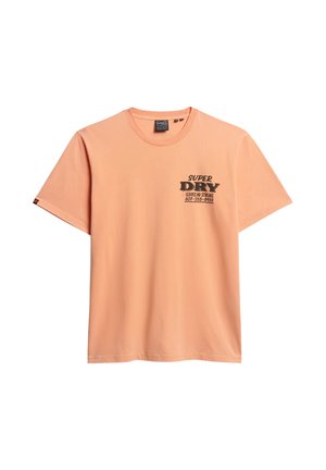 Superdry & Co TRADE TOOLS - T-shirt print - copper tan orange