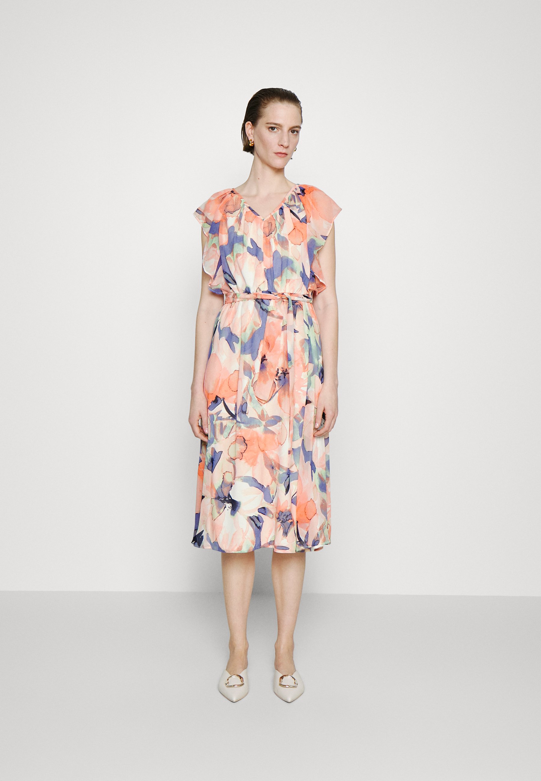 dkny ruffle dress