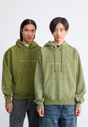 ACID LOGO HOODIE UNISEX - Collegepaita - moss green