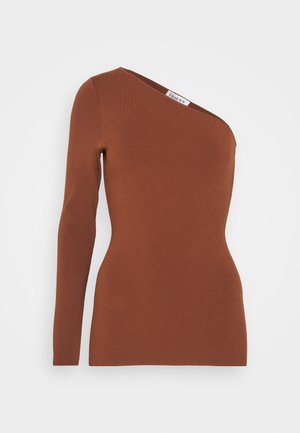 Victoria Beckham ONE SHOULDER - Long sleeved top - brown