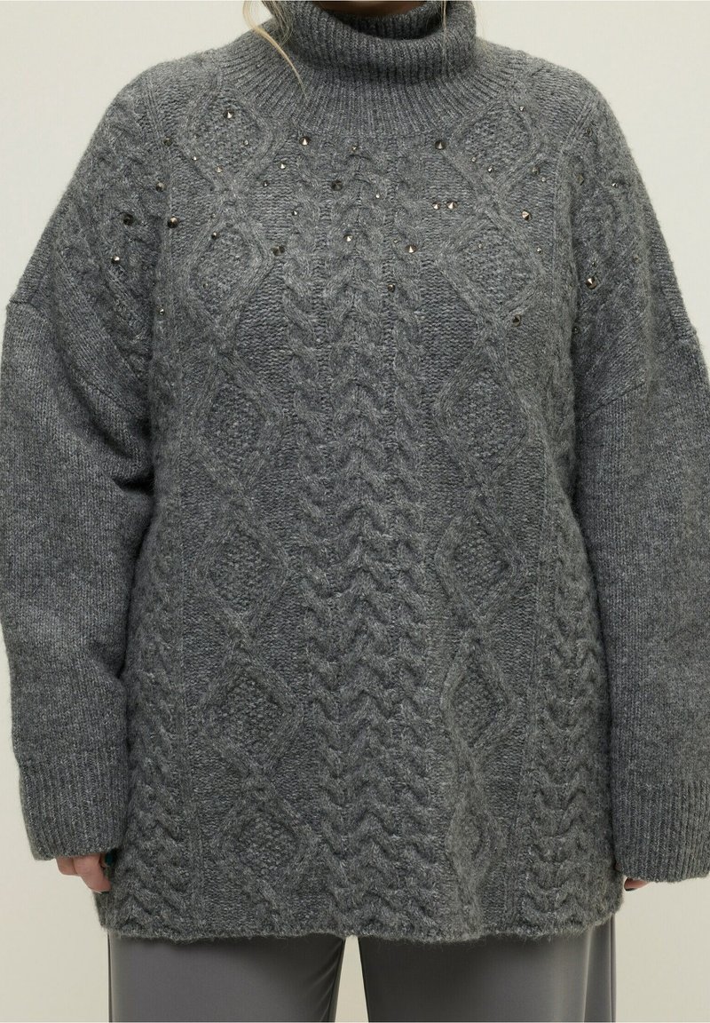 Studio Untold Strickpullover - mottled anthracite