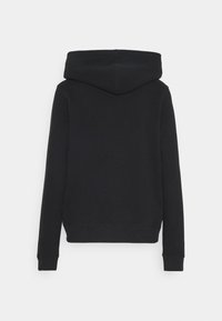 Felpa nera con tasca a marsupio, cappuccio regolabile con cordino e polsini a costine. Realizzata in tessuto morbido e liscio con una vestibilità classica.