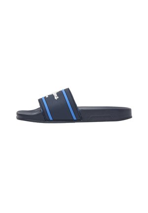 SLIDER LOGO B - Sandalias planas - navy