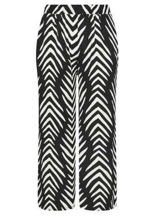 ABSTRACT PRINT WIDE LEG  - Stoffhose - jet black