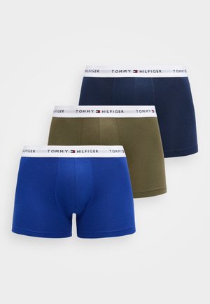 3-PACK SIGNATURE REPEAT LOGO WAISTBAND TRUNKS - Alsónadrágok - green/blue/pitch blue