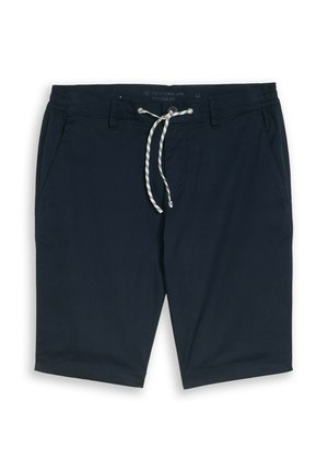 TOM TAILOR, TOM TAILOR HOSEN & CHINO CHINO SHORTS MIT KORDELZUG - Šortky - sky captain blue