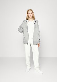 Nike Sportswear W NSW ESS FLC FZ HDY CLCTN OS - Camisola com fecho - grey heather/matte silver/white