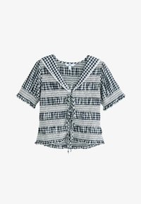 Sélectionné, navy blue gingham