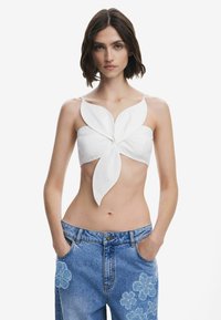 Desigual TYLER MCGILLIVARY WIDE LEG FLORAL - Traperice opuštenog kroja - blue