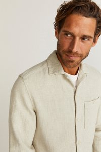 Dobber LUCAS OVERSHIRT - Lichte jas - greige melange