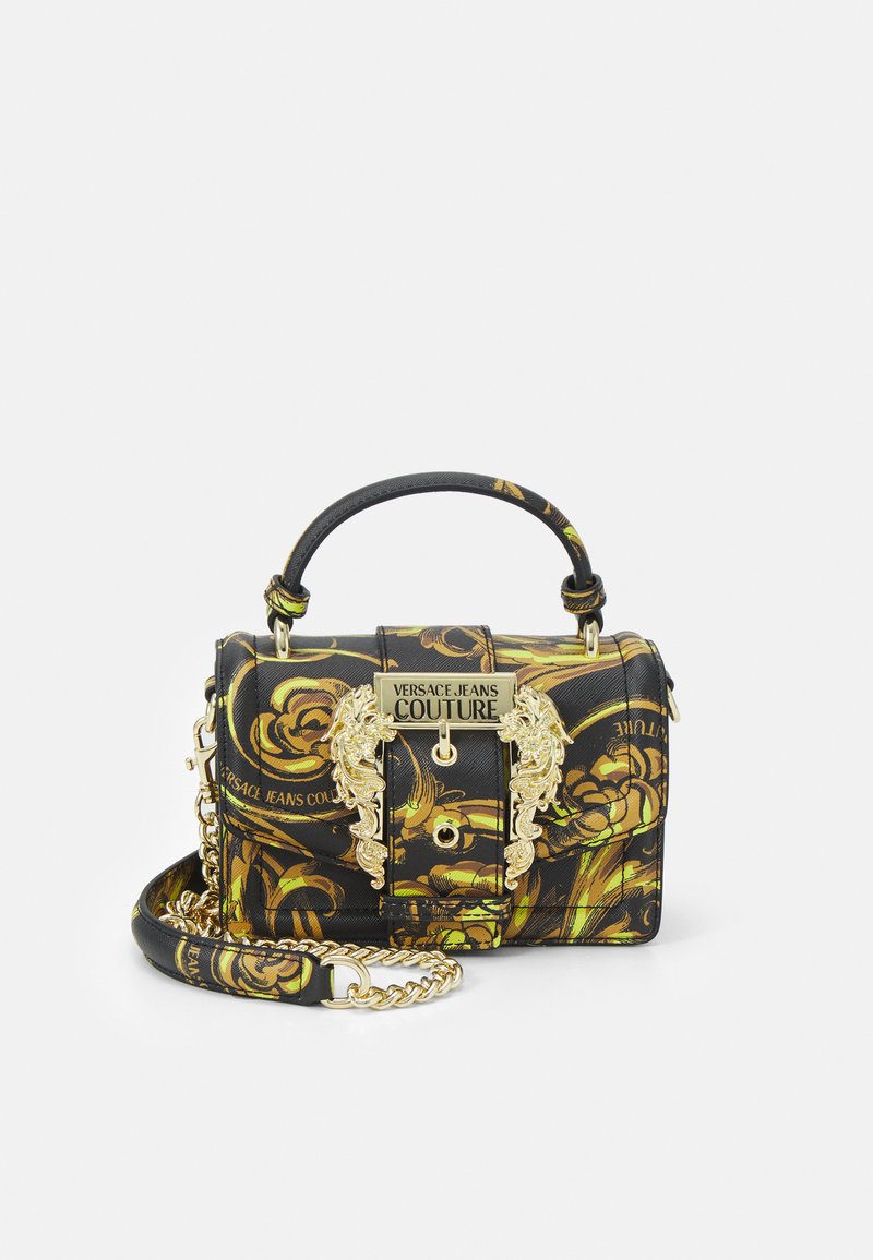 Versace Jeans Couture BAROQUE SAFFIANO DISCO BAG Handtasche black/schwarz Zalando.ch