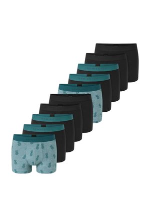 955 10-PACK - Kurze Boxershorts - schwarz mehrfarbig türkis