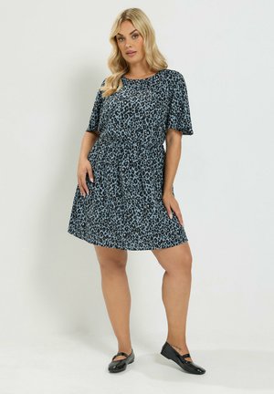 Yours Clothing, PLUS SIZE MINI DRESSES - Vestido ligero - blue