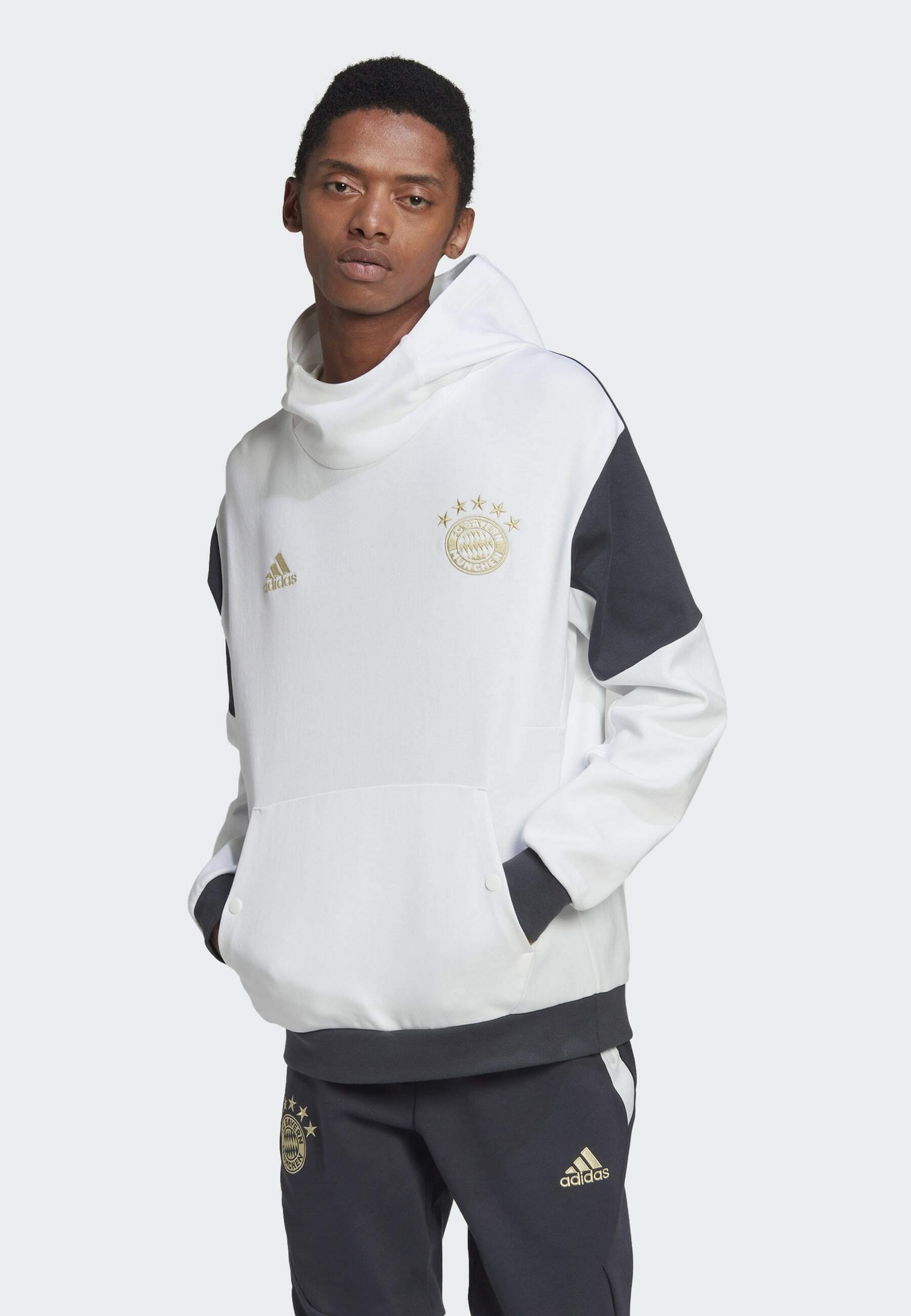 adidas Performance FC BAYERN MÜNCHEN HOODY - Sudadera cremallera - white/blanco - Zalando.es