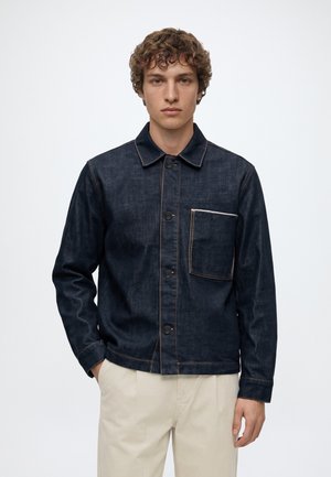 Selected, SLMREGULAR JOE SELVEDGE  - Denim jacket - dark blue denim