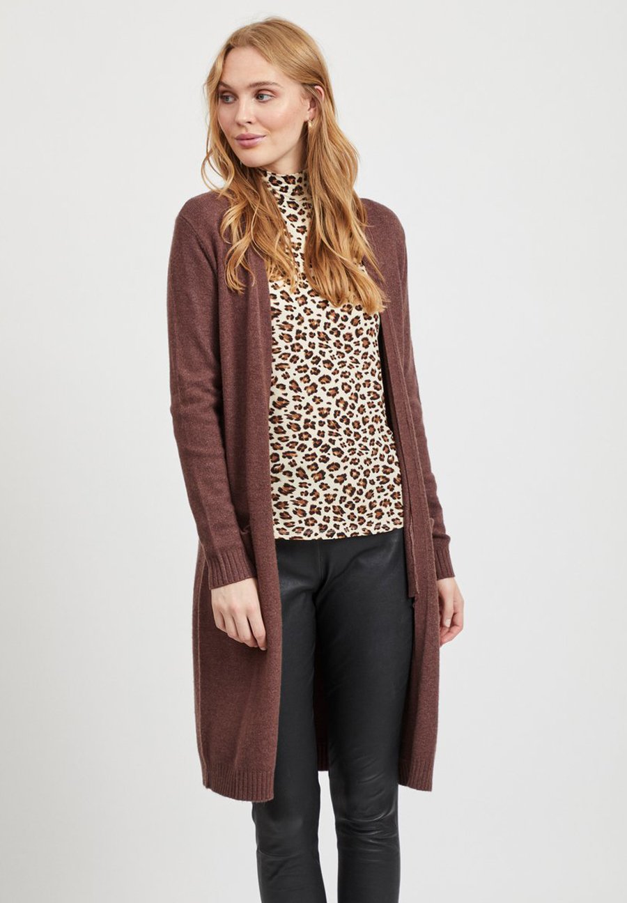 Vila VIRIL LONG - Cardigan - dark brown 