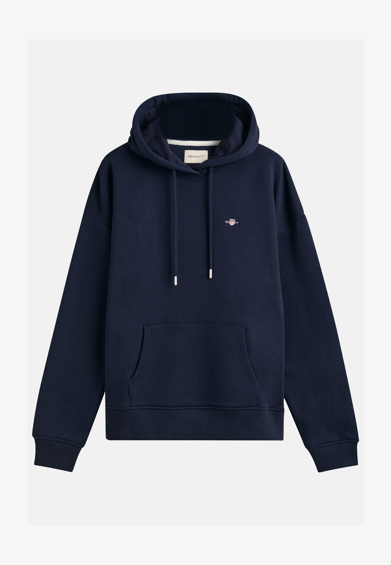 GANT SHIELD HOODIE Jersey con capucha evening blue/azul marino