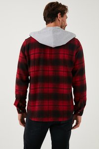 Buratti PLAID PATTERNED DOUBLE POCKET HOODED WINTER - Giacca da mezza stagione - red black