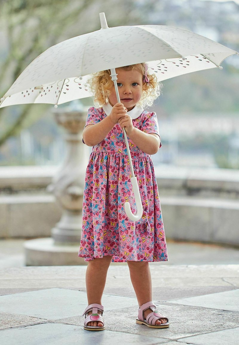 JoJo Maman Bébé GARDEN PETER PAN PET IN POCKET- REGULAR FIT - Rochie din jerseu - pink strawberry garden