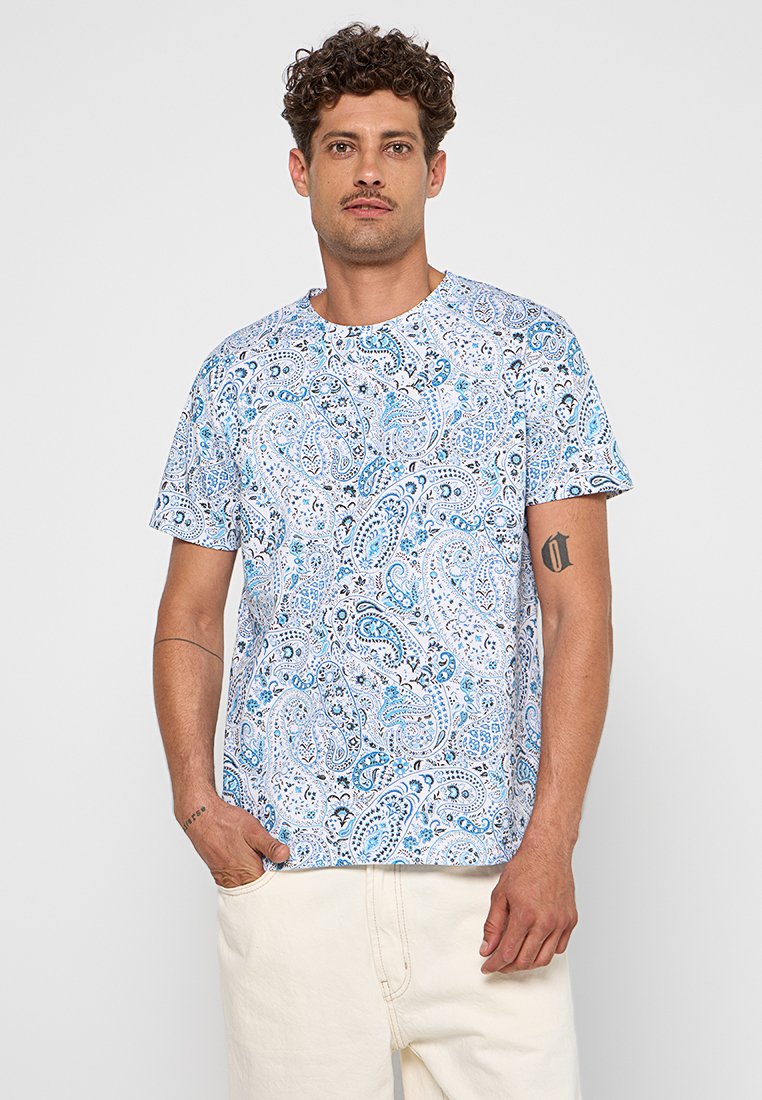 ETRO T-shirt print donkerblauw
