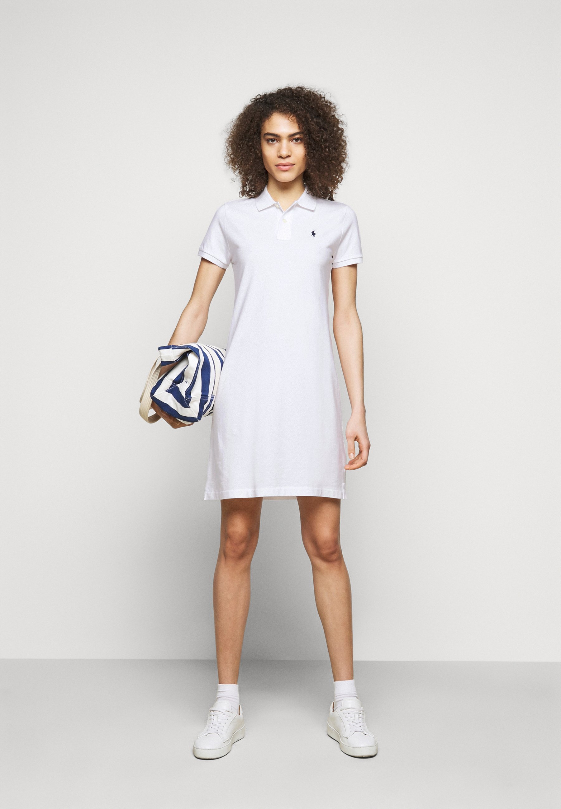 cotton mesh polo dress