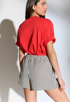 Next TEXTURED STRIPE TIE WAIST   REGULAR FIT - Shortsit - black and white