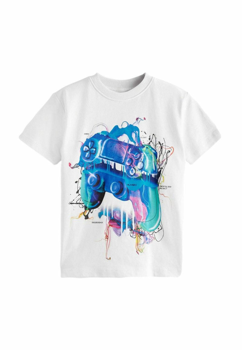 Next - SHORT SLEEVE GRAPHIC STANDARD - T-shirt med print - white controller, Förstora