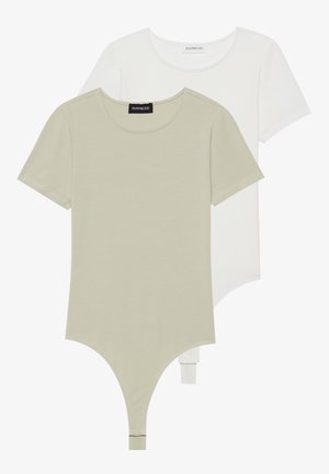 2 PACK - T-Shirt basic - desert sage/egret