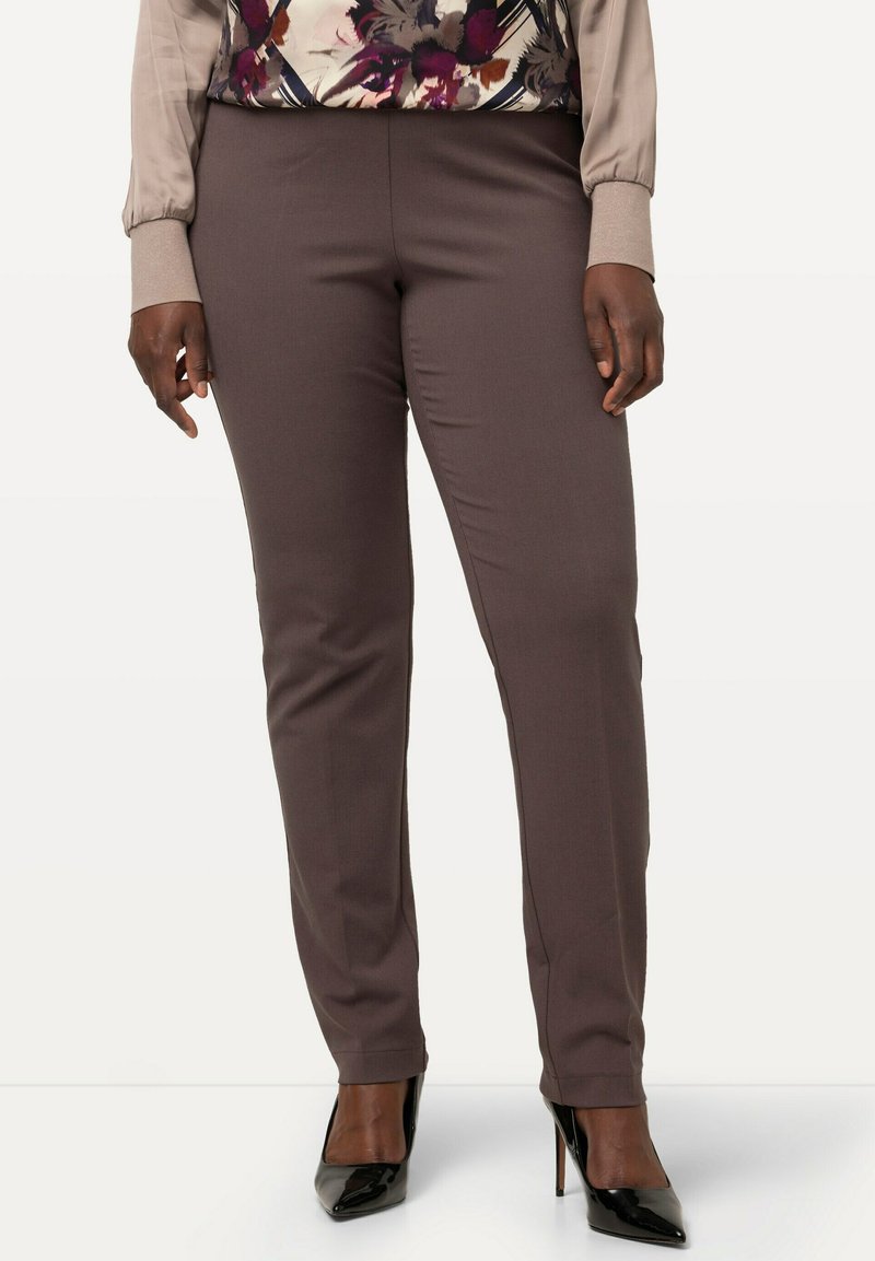 Ulla Popken Stoffhose - dark brown