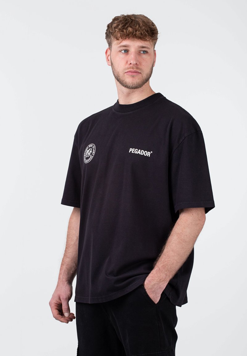 Pegador T-shirt print zwart