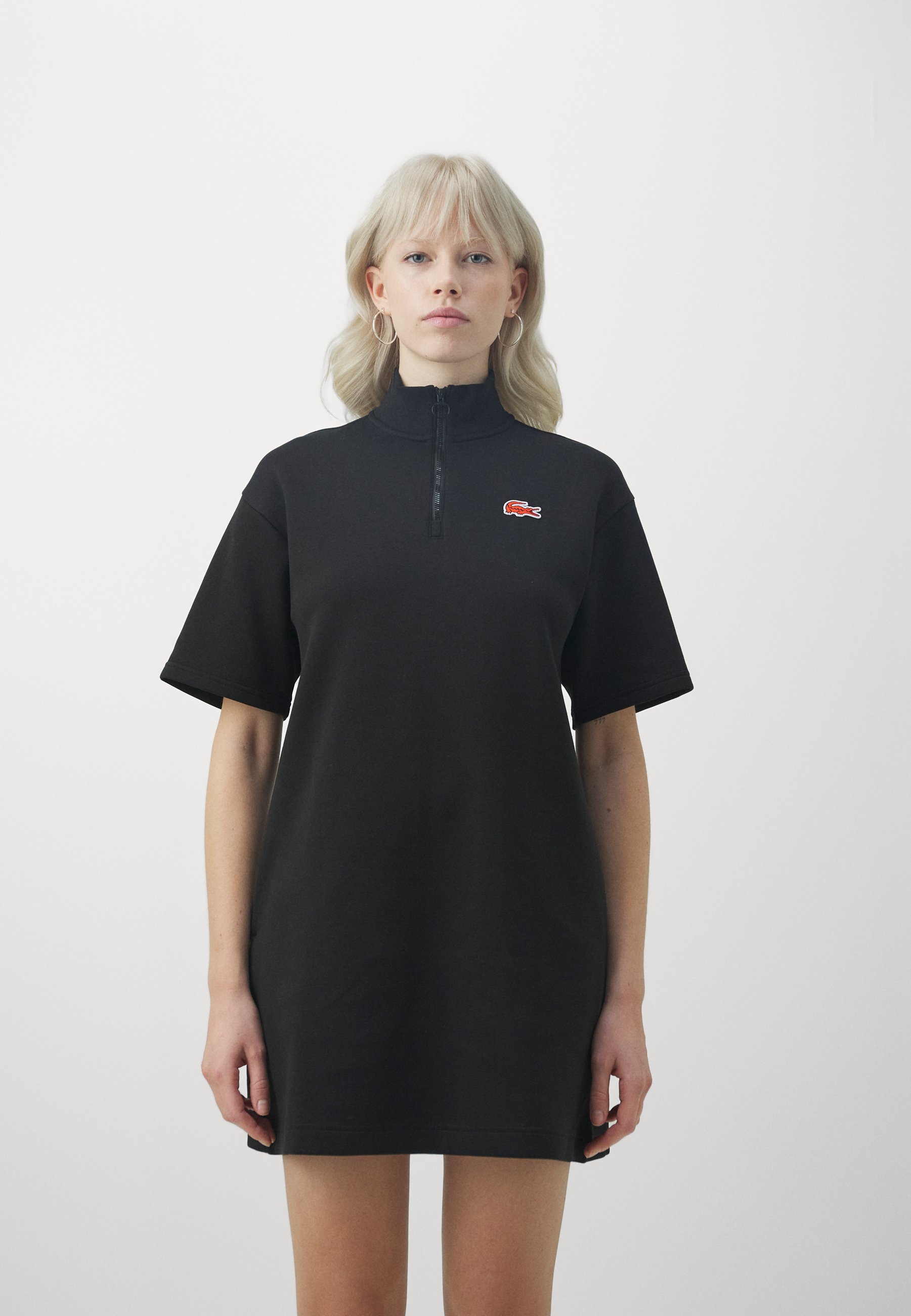 Lacoste EXCLUSIVE - Jersey dress - black - Zalando