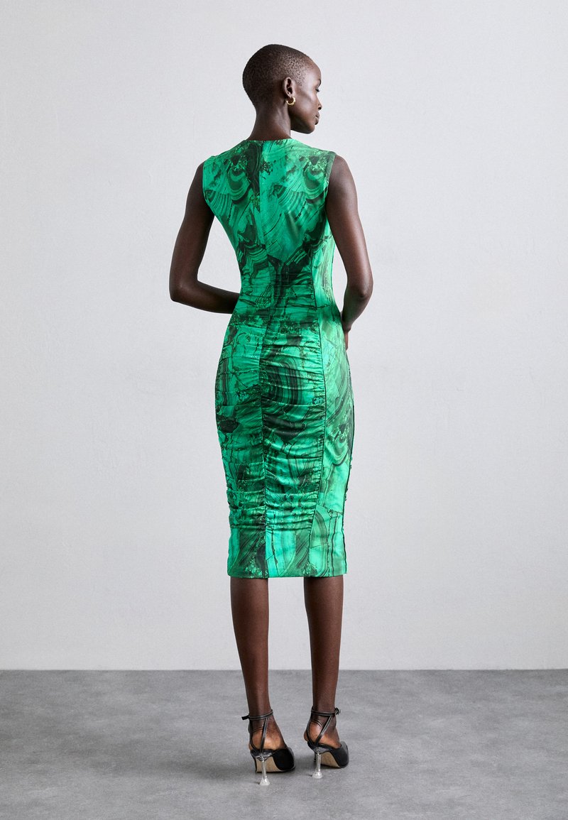slim fit dress slacks Gorgeous SS 2001 Roberto Cavalli Silk Green Dress