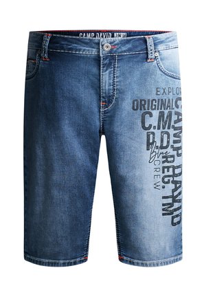 Camp David, CAMP DAVID SKATER JEANS CO:NO COMFORT FIT - Denim shorts - mid blue jogg