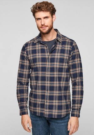 Shirt - dark blue check