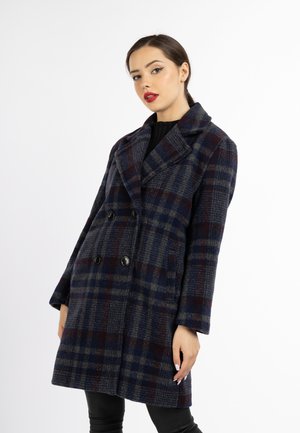 Cappotto classico - blau karriert