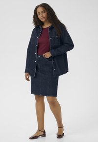 Kaffe Curve ELISA - Džinsinis sijonas - dark blue denim