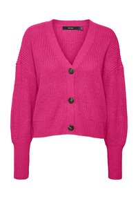 VMLEA V NECK CUFF - Kardigan - pink yarrow