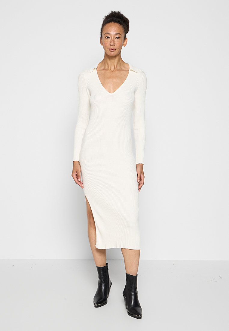 OH APRIL Gebreide jurk crème