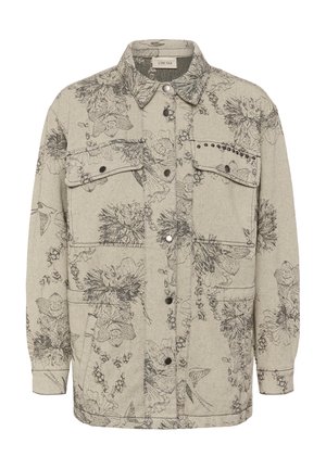 Cream, CRVATTA JACKET - Manteau court - ecru flower jacquard