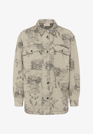 Cream, CRVATTA JACKET - Krátky kabát - ecru flower jacquard
