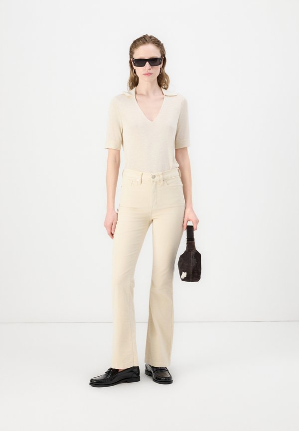 BABY HIGH RISE FLARE - Trousers - vanilla bean4