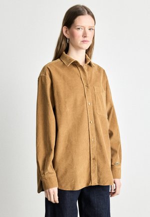Button-down blouse - date brown