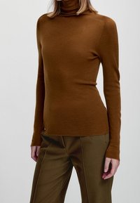 Massimo Dutti Stickad tröja - dark brown